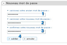 modifier mot de passe